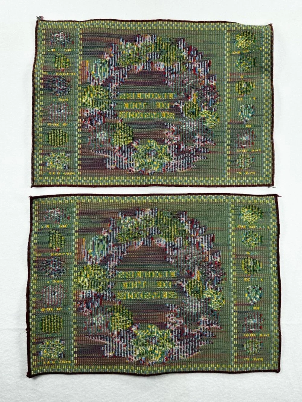 Vintage Flowers Of The Seasons 2 Wall Art Decor Tapestry Placemats DIY 17x12.5